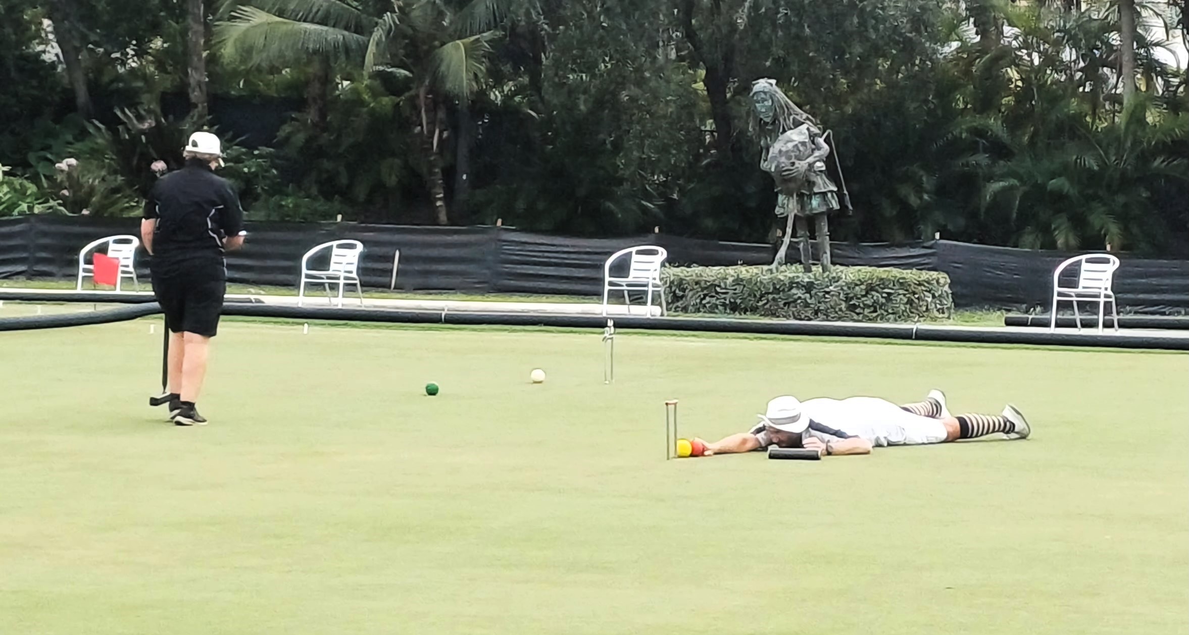 player lying on ground