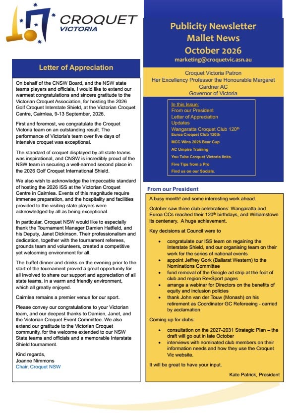October Newsletter